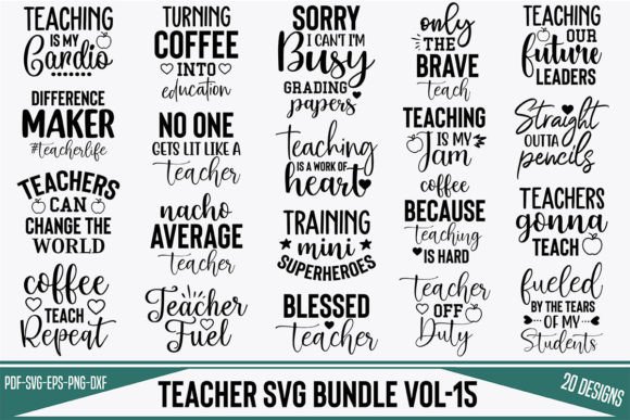 A Designer's Hands-On Review of the TEACHER SVG BUNDLE VOL-15