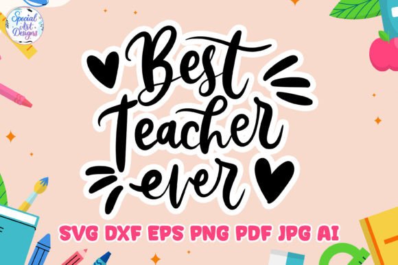A Handmade Lettered Teacher Design for Embroidery