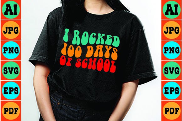 How the Retro I Rocked 100 Days Design Shines in Real Embroidery